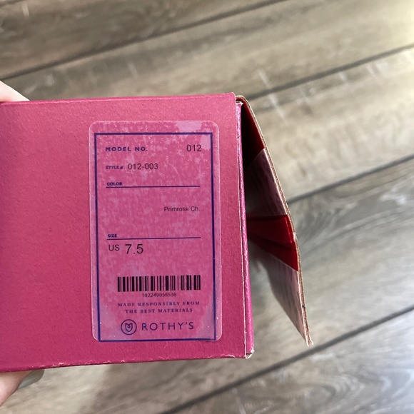 Rothy's Pink and White Gingham Flats Slip-On - Picture 12 of 12